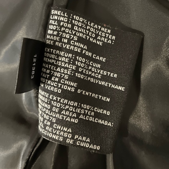 MICHAEL Michael Kors Women’s Black 100% Leather Moto Jacket Size Small - Picture 8 of 9